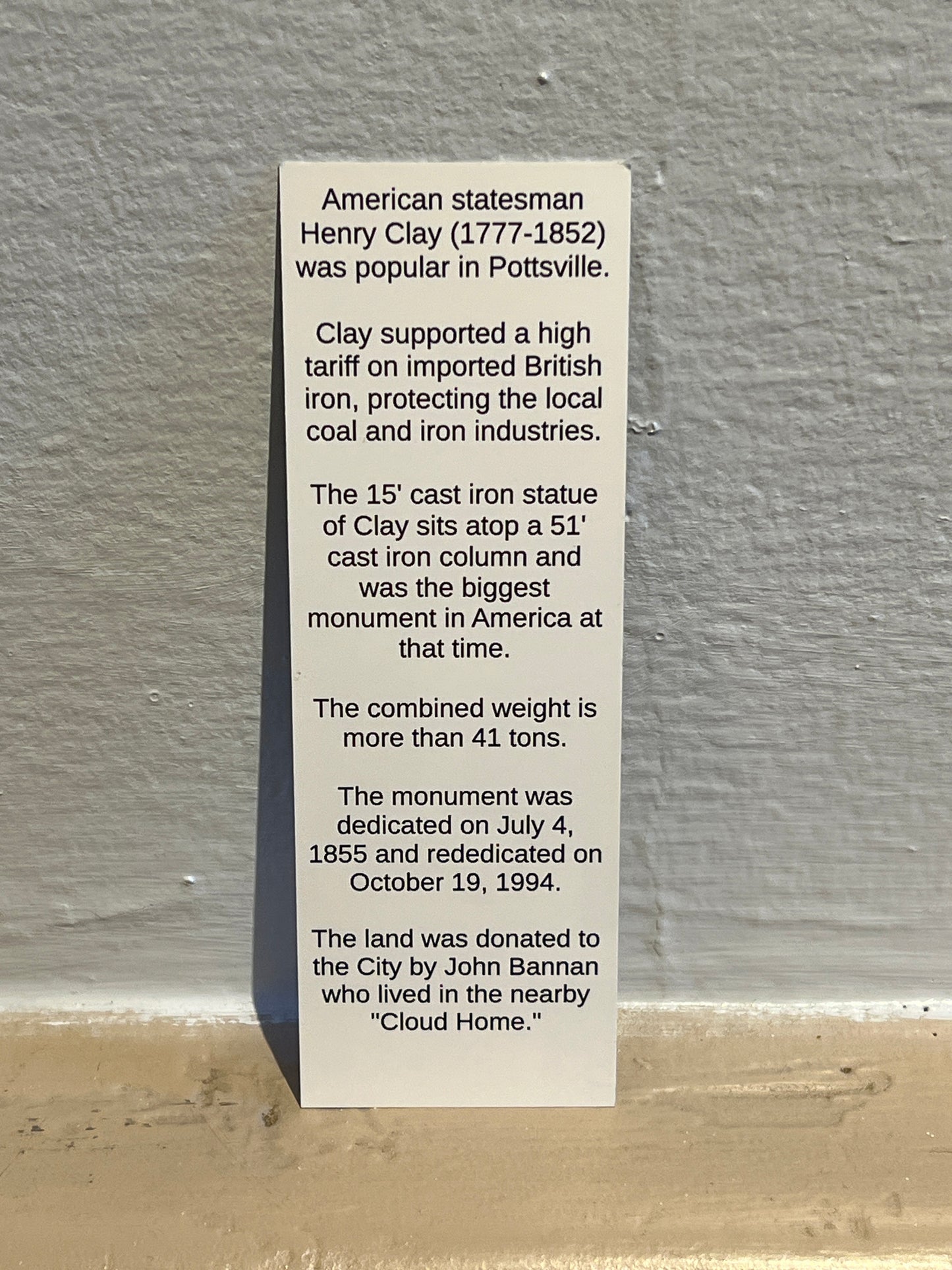 Henry Clay Monument Bookmark - P328