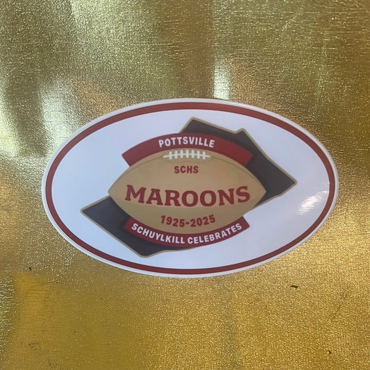 Pottsville Maroon's Vinyl Sticker (5"x3") - G829