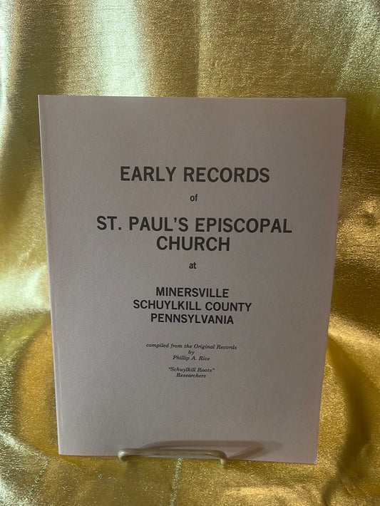 Early Records of St. Paul’s Episcopal Church, Minersville - B659