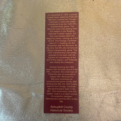 Pottsville Maroon's Bookmark - P326