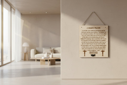 A Miners Prayer wall plaque G268