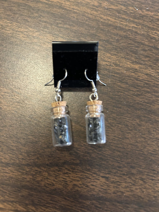 Coal Bottle Earring - G01