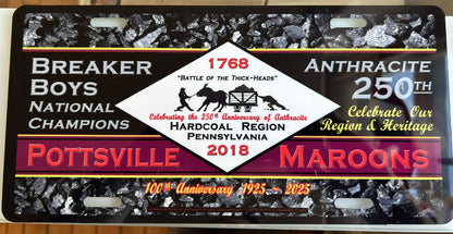 Pottsville Maroons license Plates 1925