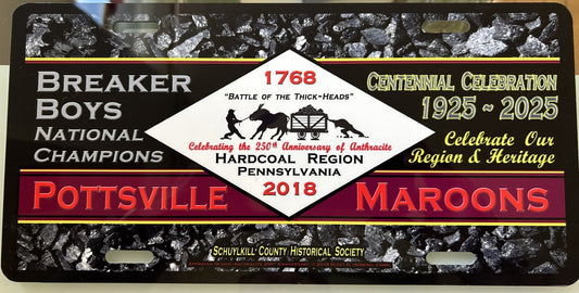 Pottsville Maroons license Plates 1925
